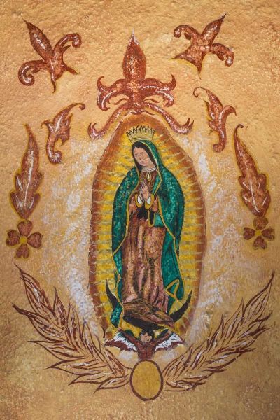 Mexico Wall painting of Our Lady of Guadalupe